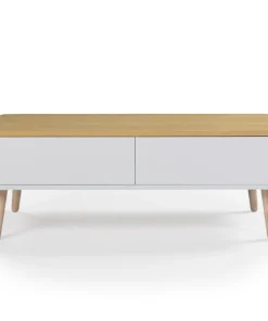 Table basse scandinave Bergen Blanc et Bois