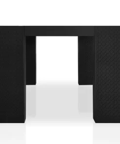 Table console extensible 200cm moulures orientales Nassau Morocco Noir mat