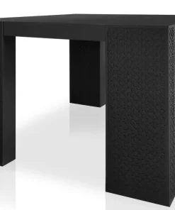 Table console extensible 200cm moulures orientales Nassau Morocco Noir mat