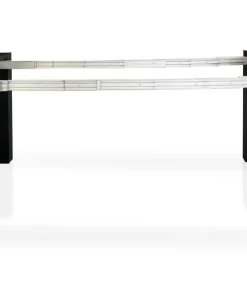 Table console extensible 200cm moulures orientales Nassau Morocco Noir mat