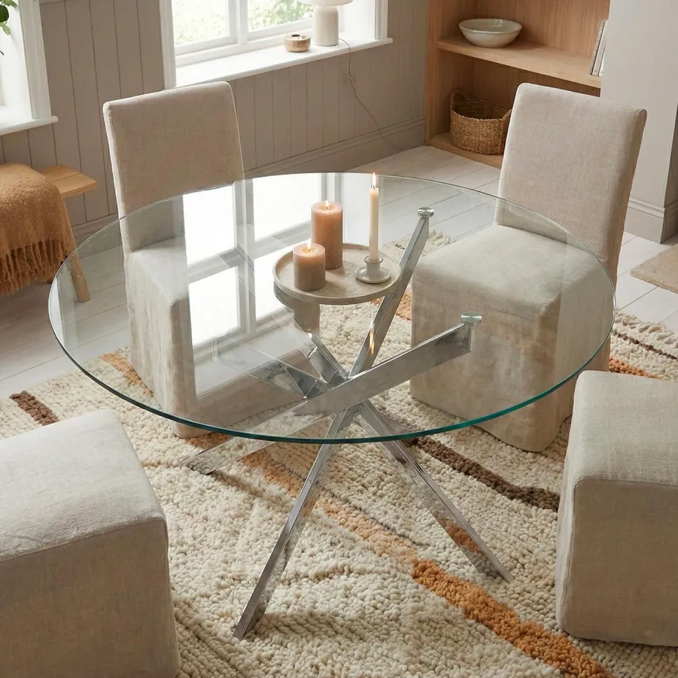 Table Croisade Chrome