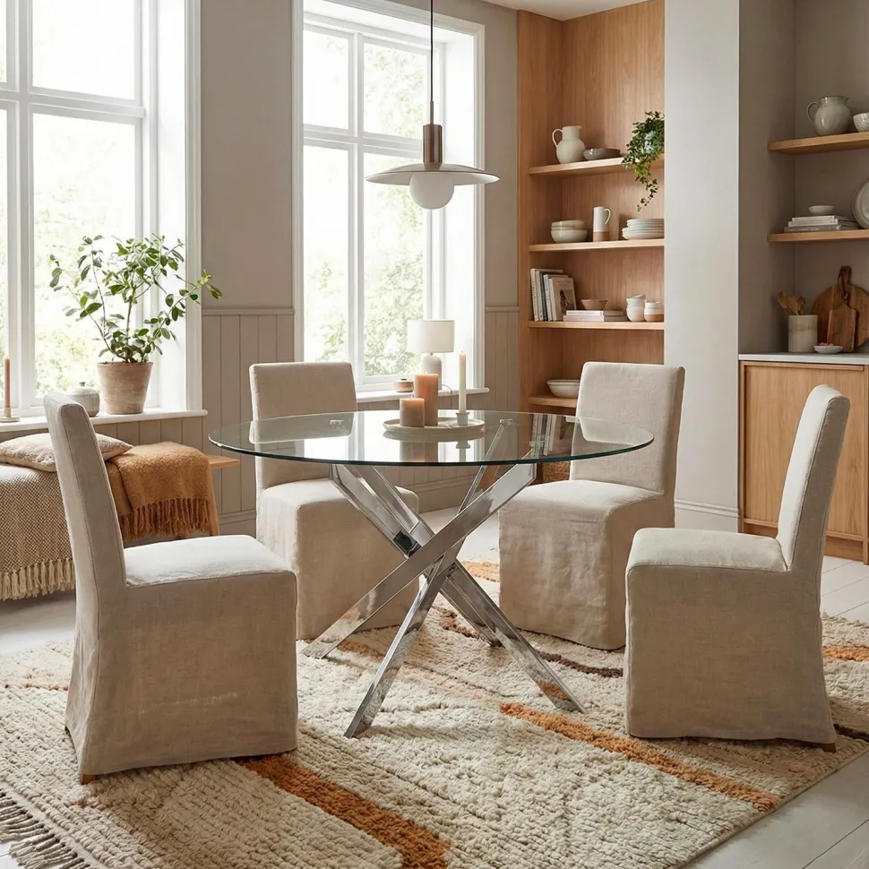 Table Croisade Chrome