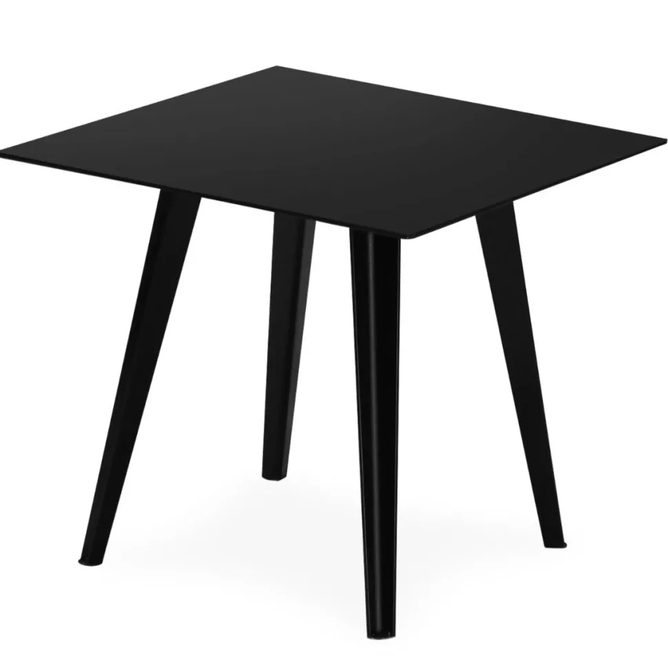 Table d'appoint carrée 40cm Bipolart Métal Noir