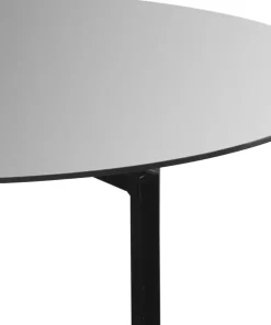 Table d'appoint Oliana Miroir et Métal Noir