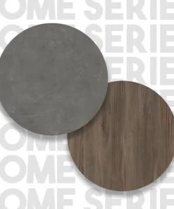 Table de chevet 1 tiroir Ralta style moderne bois foncé et gris