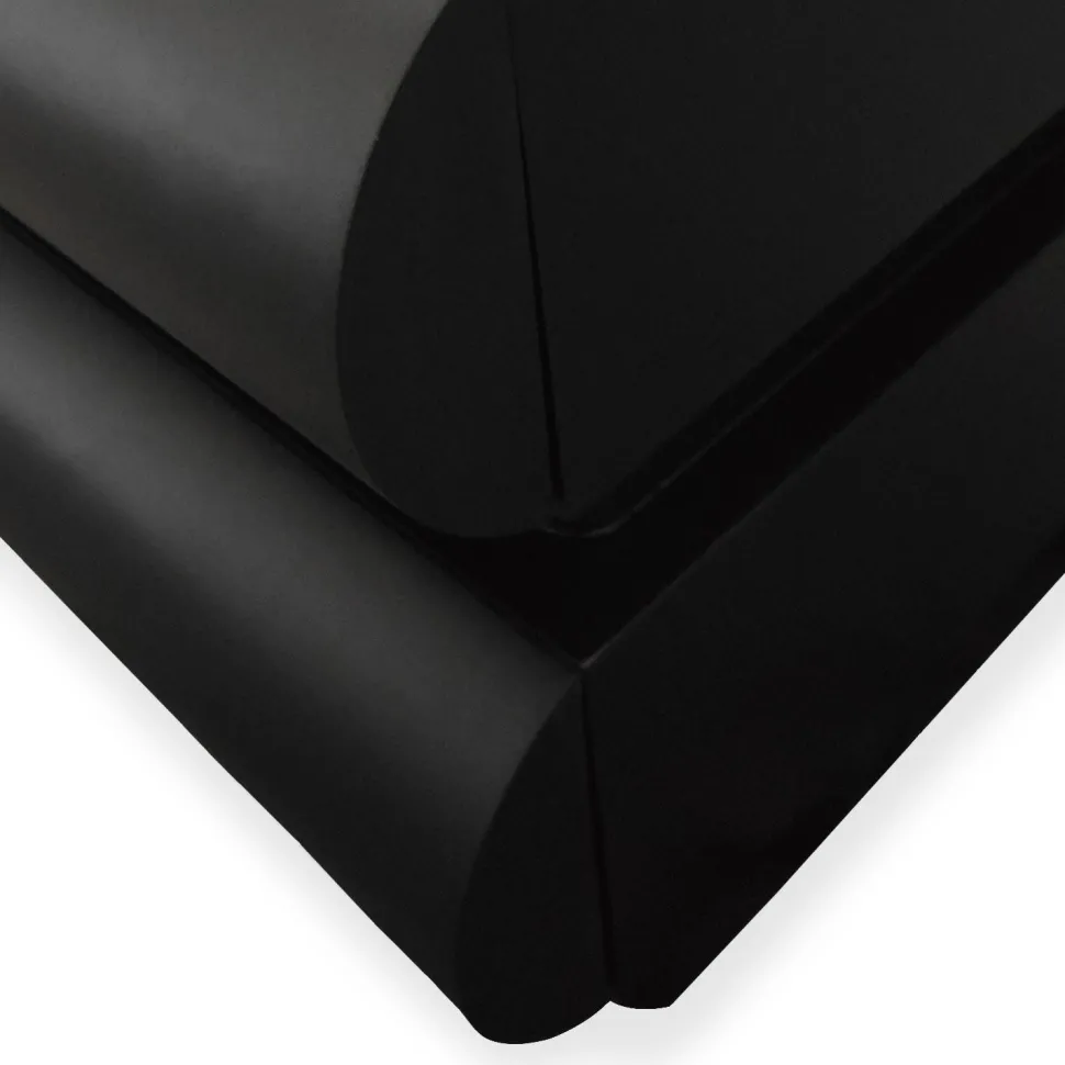 Table de chevet avec 2 tiroirs arrondis L45cm Mezade Noir