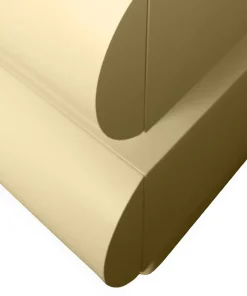 Table de chevet avec 2 tiroirs arrondis L45cm Mezade Beige