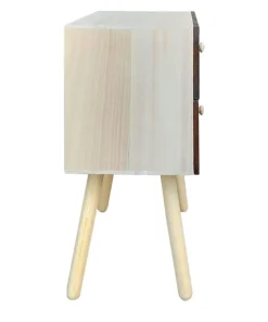 Table de chevet Catana 2 tiroirs Marron