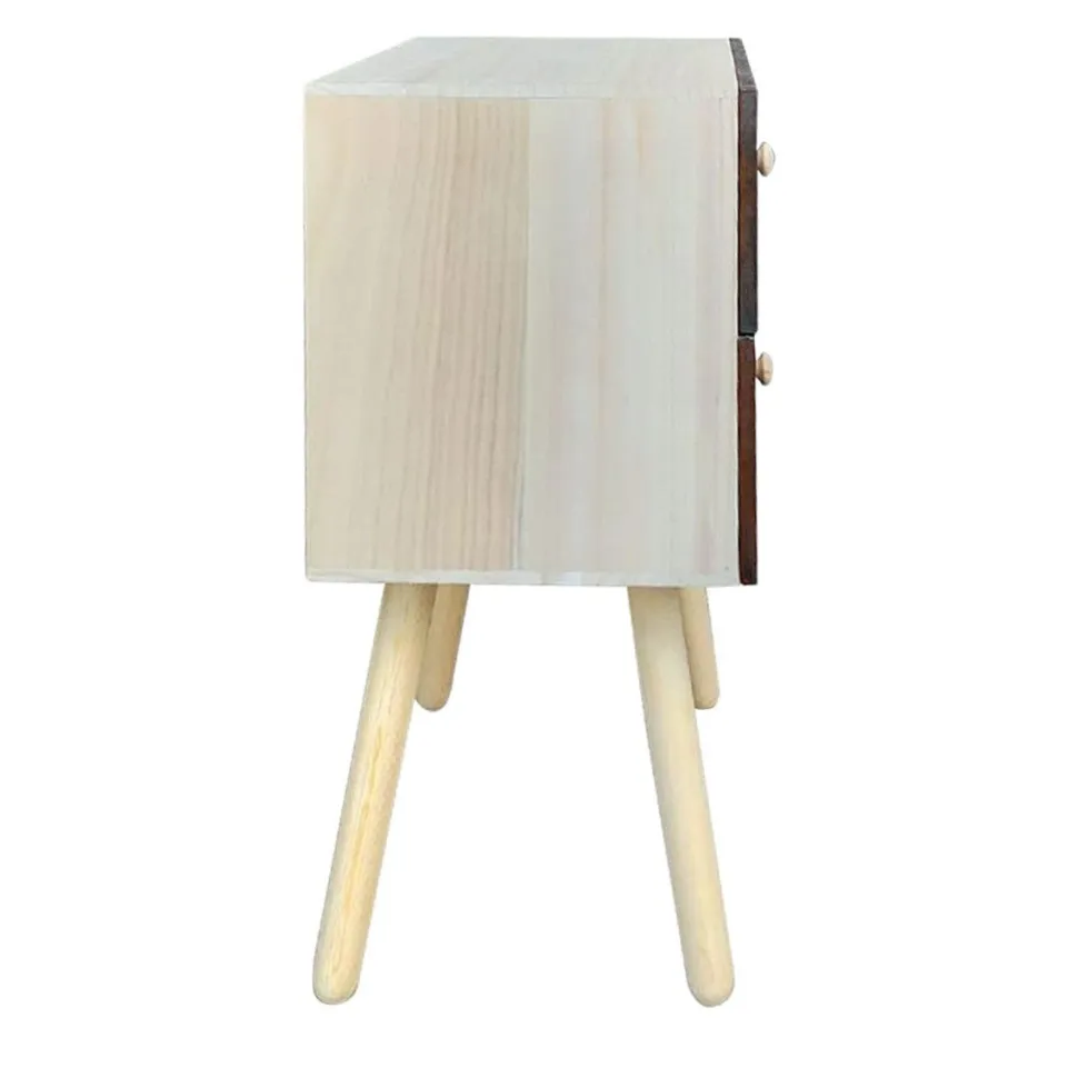Table de chevet Catana 2 tiroirs Marron
