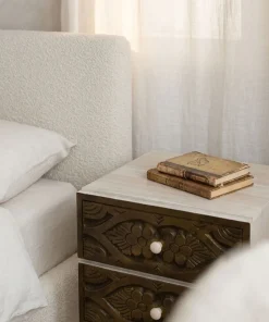 Table de chevet Catana 2 tiroirs Marron