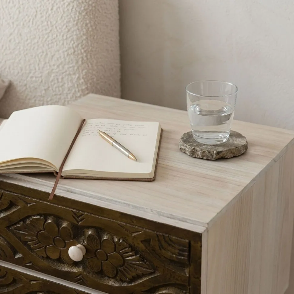 Table de chevet Catana 2 tiroirs Marron