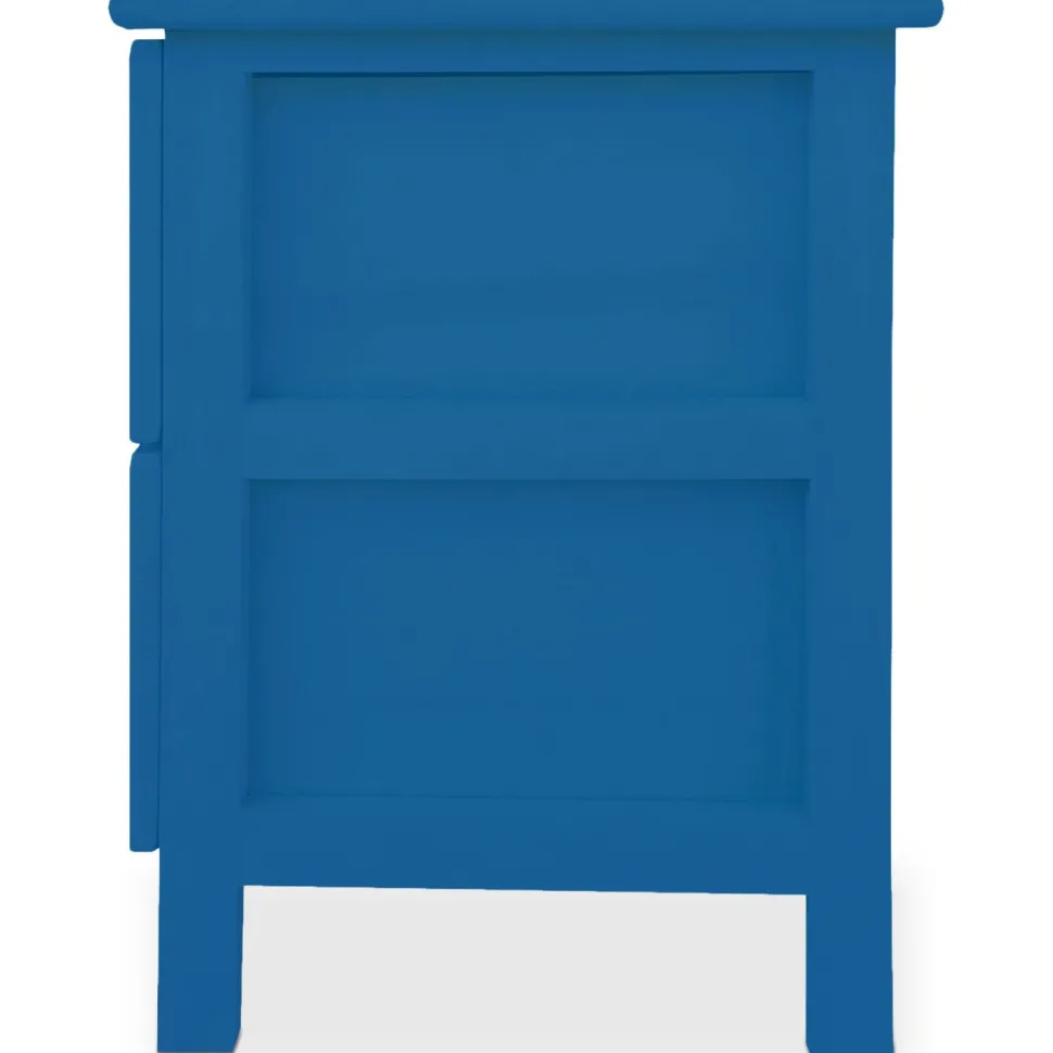Table de chevet sculptée style marocain Chevignon L36cm Bois Bleu