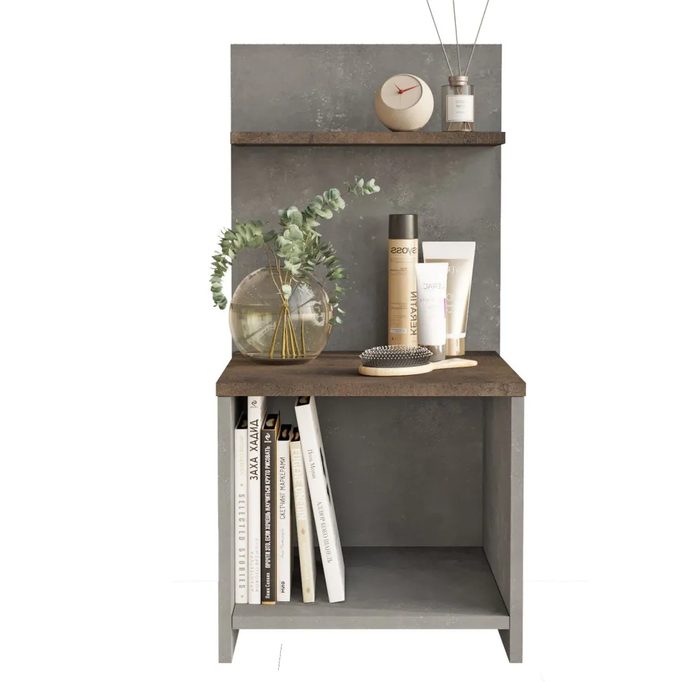 Table de chevet Wasat L44,5xH90cm Bronze et Anthracite