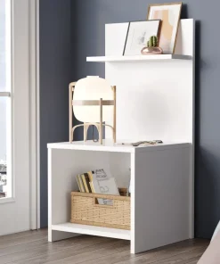 Table de chevet Wasat L44,5xH90cm Blanc