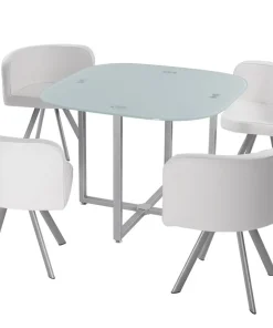 Table et chaises Mosaic 90 Blanc