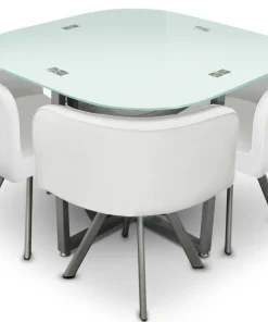 Table et chaises Mosaic 90 Blanc