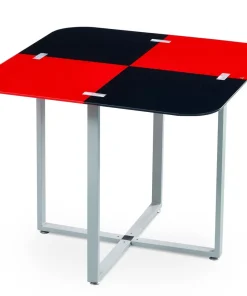 Table et chaises Mosaic 90 Rouge et Noir