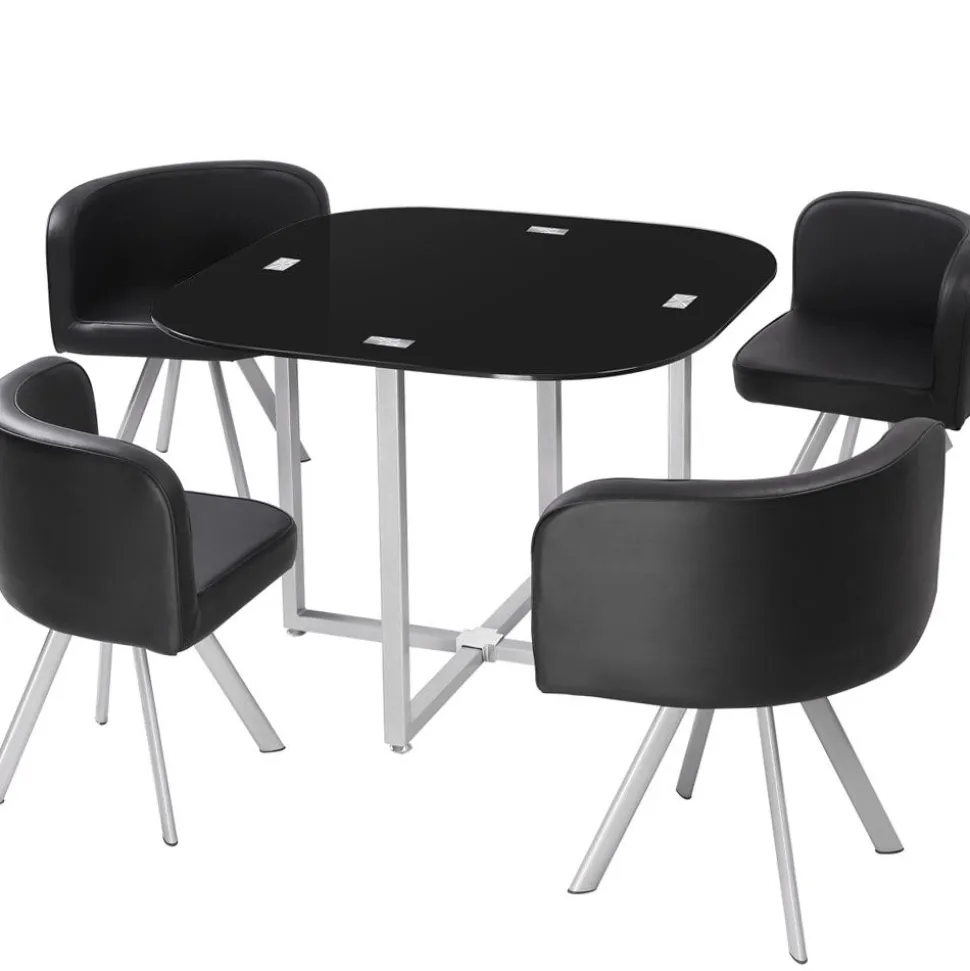 Table et chaises Mosaic 90 Noir