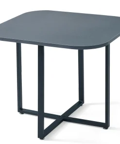 Table et chaises Oslo Gris et Tissu Gris