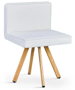 Table et chaises Oslo XL Chêne et Simili Blanc