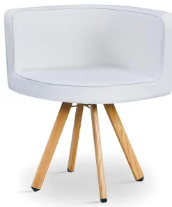 Table et chaises Oslo XL Chêne et Simili Blanc