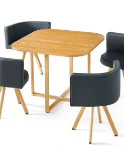 Table et chaises scandinaves Oslo Gris et Chêne