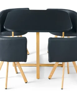 Table et chaises scandinaves Oslo Noir