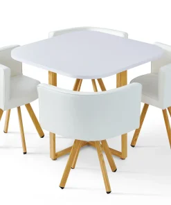 Table et chaises scandinaves Oslo Blanc