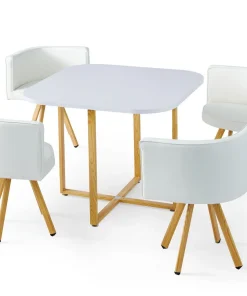 Table et chaises scandinaves Oslo Blanc