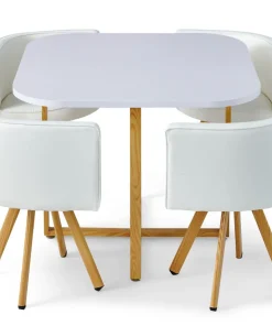 Table et chaises scandinaves Oslo Blanc