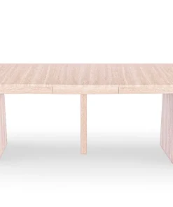 Table ovale extensible 150-300cm Eliza Effet Travertin Beige