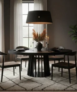 Table ovale extensible Eliza Noir