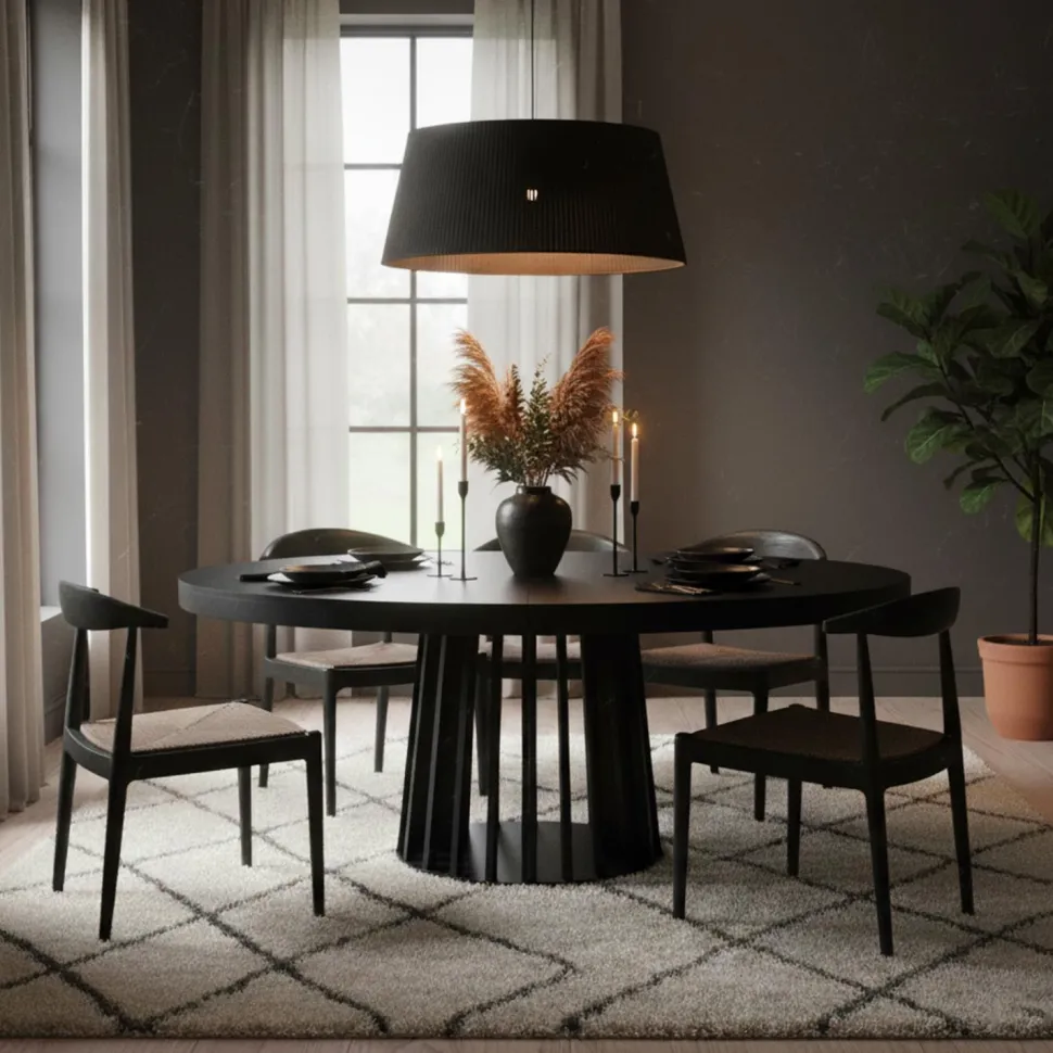 Table ovale extensible Eliza Noir