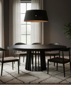 Table ovale extensible Eliza Noir