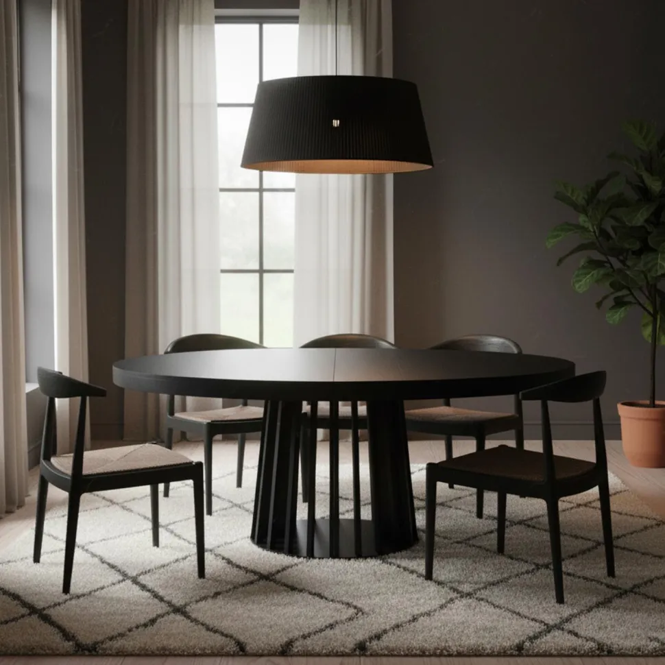 Table ovale extensible Eliza Noir
