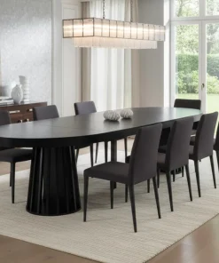 Table ovale extensible Eliza Noir