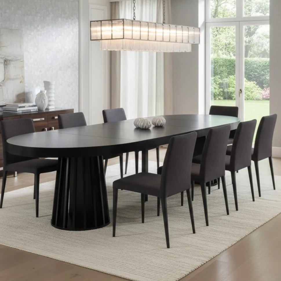 Table ovale extensible Eliza Noir