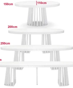 Table ovale extensible Eliza Noir