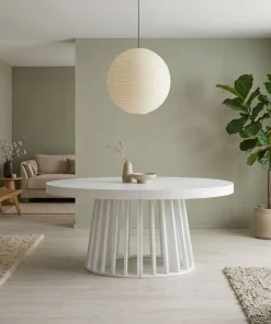 Table ovale extensible Eliza Blanc