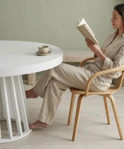 Table ovale extensible Eliza Blanc