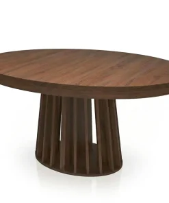 Table ovale extensible Eliza Bois noisette