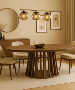 Table ovale extensible Eliza Bois noisette