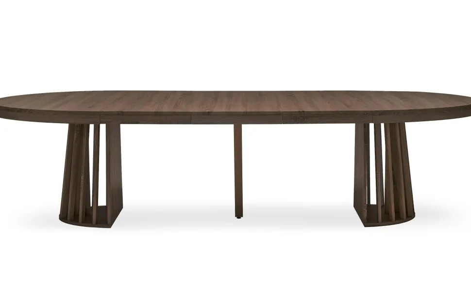 Table ovale extensible Eliza Bois noisette