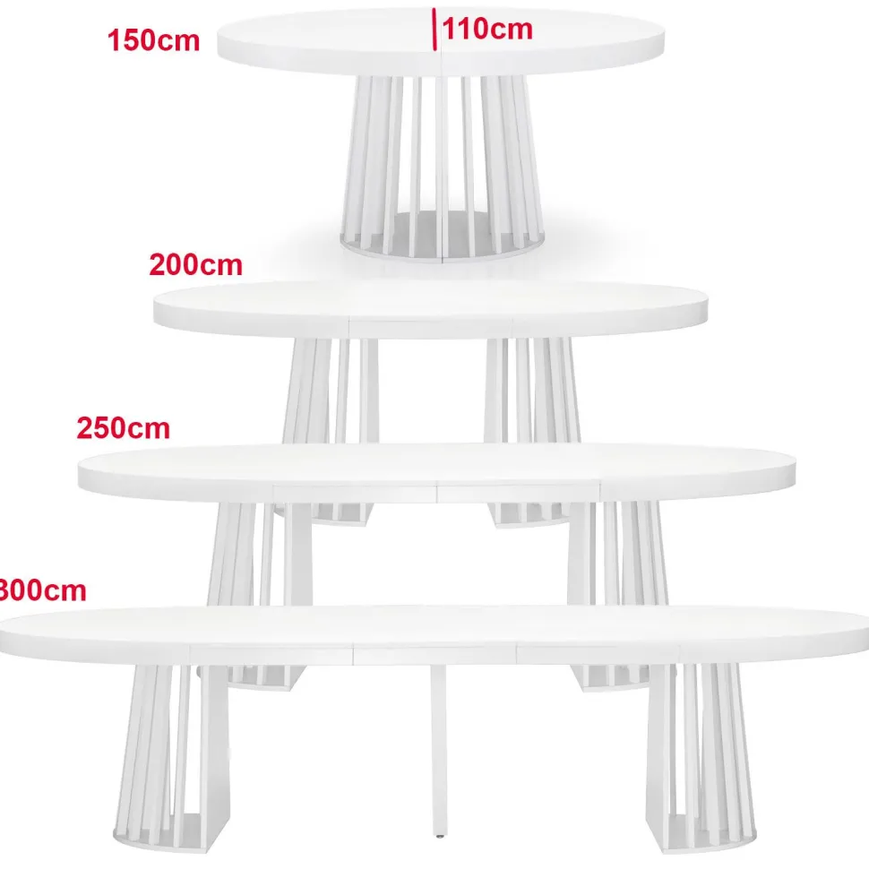 Table ovale extensible Eliza Bois noisette