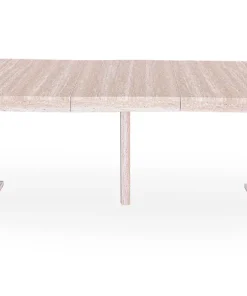 Table ovale extensible L110-260cm Icarios avec pieds design Effet travertin Beige