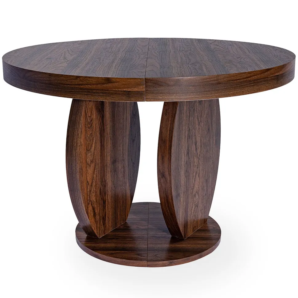 Table ovale extensible L110-260cm Icarios avec pieds design Bois Noyer