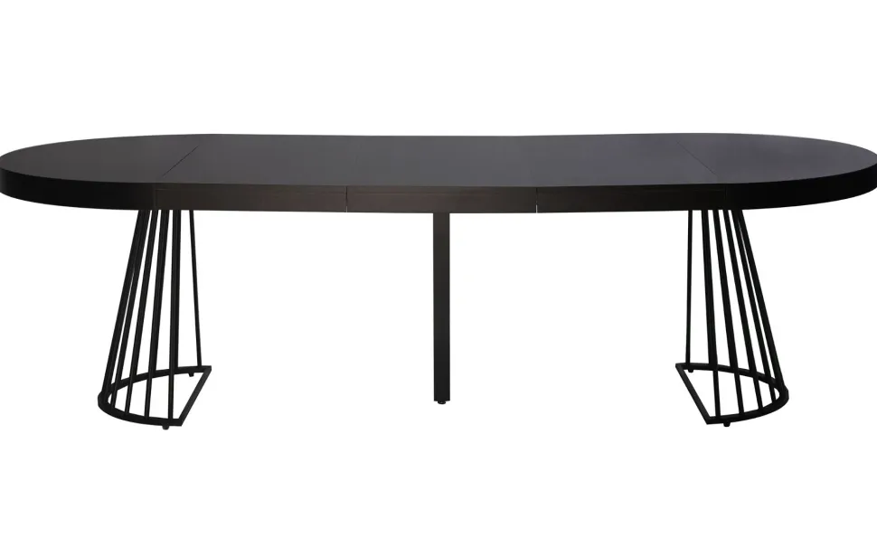Table ronde extensible Grivery Noir pieds Noir