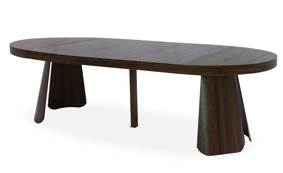 Table ronde extensible Henriette Bois noisette