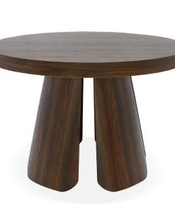 Table ronde extensible Henriette Bois noisette