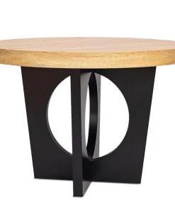Table ronde extensible Kalipso Chêne Clair et Noir